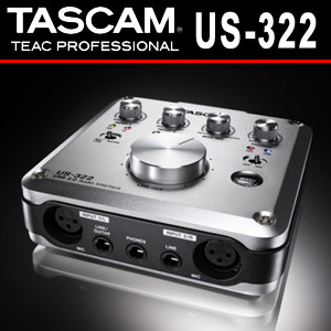 [TASCAM US-322] USB 2.0 오디오 인터페이스/인터넷방송용 스테레오믹스/2입력-2출력/24BIT/96kHz 지원/홈레코딩/타스컴 극동음향 정품/당일배송