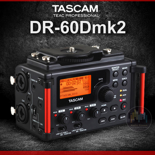 [TASCAM 정품 DR-60DMK2] DSLR 캠코더 전용 오디오믹서/리니어 PCM 레코더/포터블/믹서내장/마이크 프리앰프탑재/DR60D 신형 촬영장비/동영상/최저가고성능/DR-60DMKII/당일배송